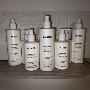 CLEAN PRODUCT!! Lather Bamboo Lemongrass Body Wash, moisturizer, and cream rinse